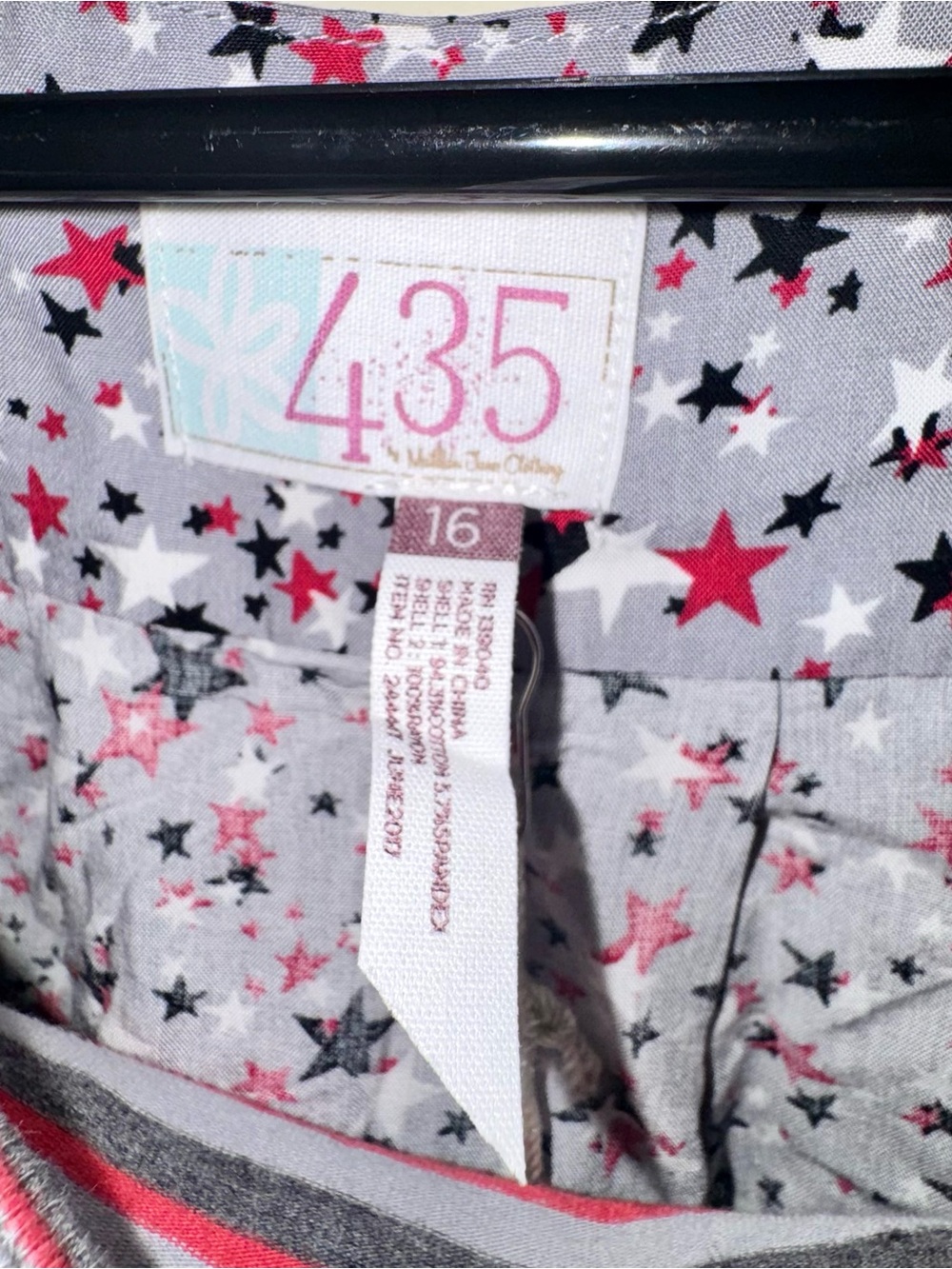 NWT Matilda Jane Land Among the Stars Gray Star and Striped Print Top - Picture 4 of 9
